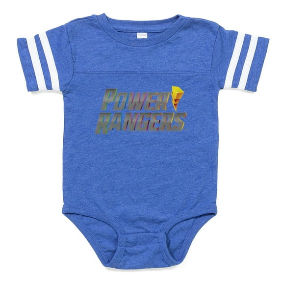 CafePress - Power Rangers Stacked Logo - Cute Infant Baby Football Bodysuit