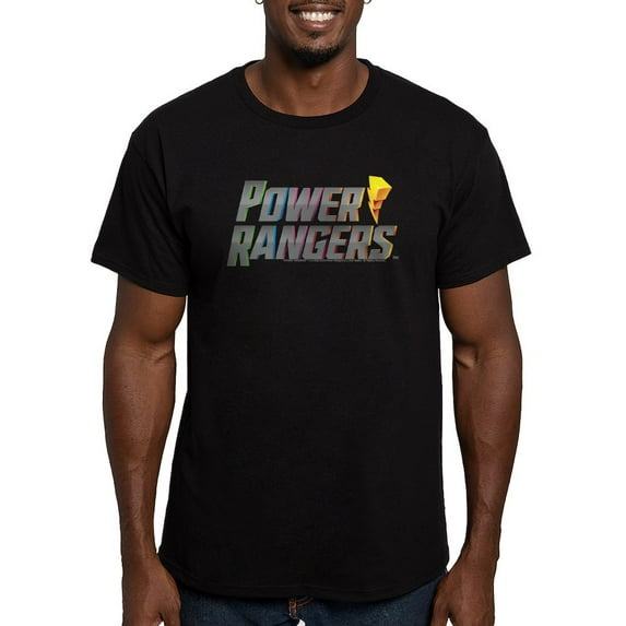 CafePress - Power Rangers Stacked Logo Men's Classic T Shirt - Men's Fitted T-Shirt
