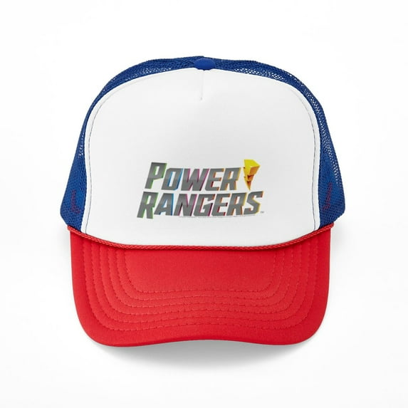 CafePress - Power Rangers Stacked Logo - Adjustable Unisex Printed Trucker Hat with Mesh Back