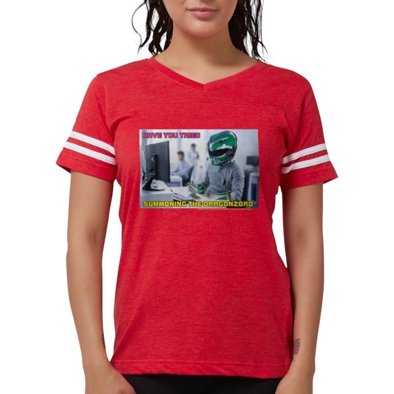 CafePress - Power Rangers Summoning T Women's Football T Shirt - Womens Football Shirt