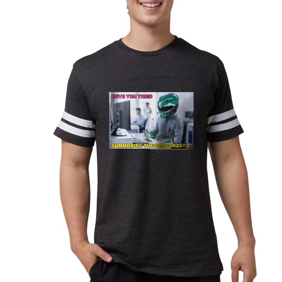 CafePress - Power Rangers Summoning The Men's Football T Shirt - Mens Football Shirt