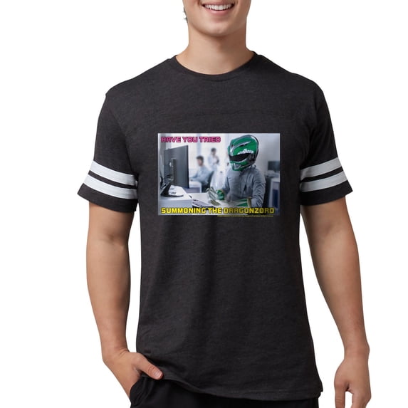 CafePress - Power Rangers Summoning The Men's Football T Shirt - Mens Football Shirt