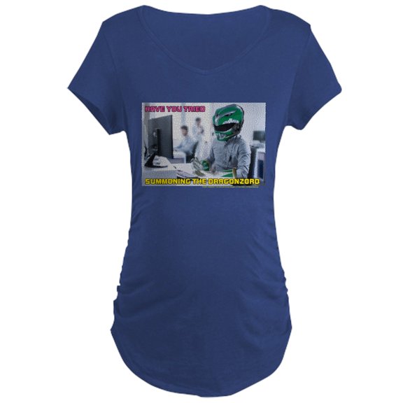 CafePress - Power Rangers Summoning Women's Maternity T Shirt - Maternity Dark T-Shirt