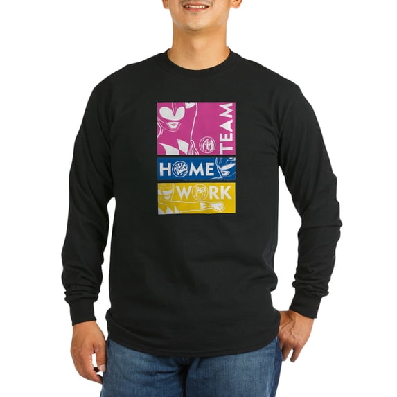 CafePress - Power Rangers Team Home Men's Long Sleeve T Shirt - Long Sleeve Dark T-Shirt