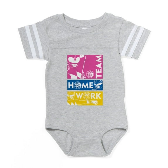 CafePress - Power Rangers Team Home Wor - Cute Infant Baby Football Bodysuit
