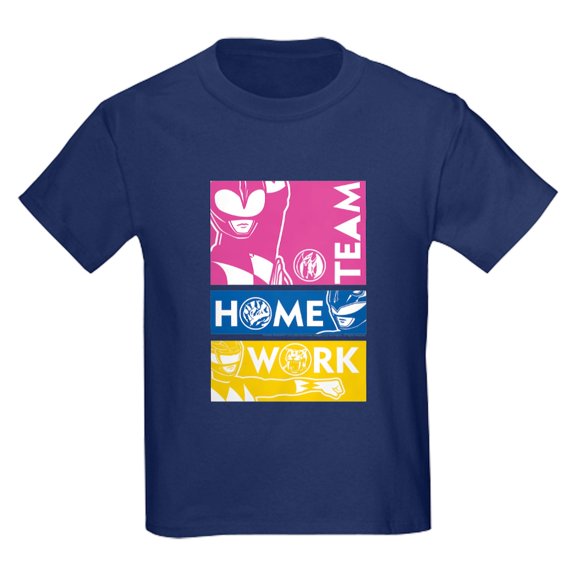 CafePress - Power Rangers Team Home Work Kids T Shirt - Dark T-Shirt Kids XS-XL
