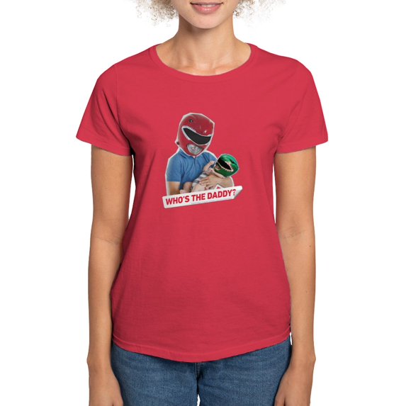 CafePress - Power Rangers Who's The Dadd Women's Value T Shirt - Women's Traditional Fit Dark T-Shirt