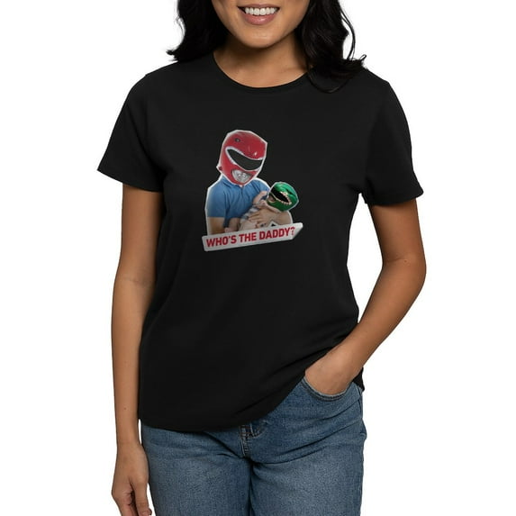 CafePress - Power Rangers Who's The Dadd Women's Value T Shirt - Women's Traditional Fit Dark T-Shirt
