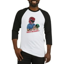 CafePress - Power Rangers Who's The Daddy - Cotton Baseball Jersey, 3/4 Raglan Sleeve Shirt
