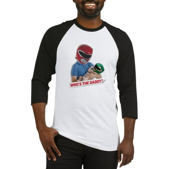 CafePress - Power Rangers Who's The Daddy - Cotton Baseball Jersey, 3/4 Raglan Sleeve Shirt