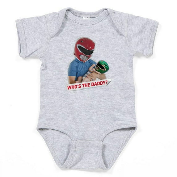 CafePress - Power Rangers Who's The Daddy? - Cute Infant Bodysuit Baby Romper - Size Newborn - 24 Months