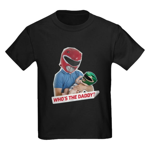 CafePress - Power Rangers Who's The Daddy? Kids T Shirt - Dark T-Shirt Kids XS-XL