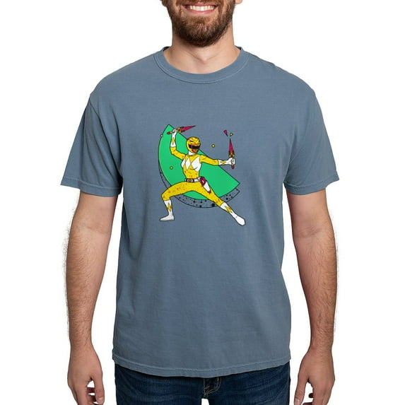 CafePress - Power Rangers Yellow Men's Comfort Colors® T Shirt - Mens Comfort Colors Shirt
