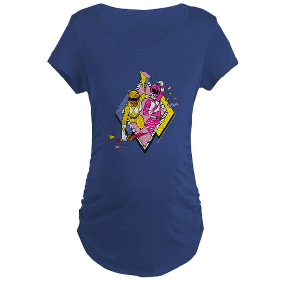 CafePress - Power Rangers Yellow Ran Women's Maternity T Shirt - Maternity Dark T-Shirt