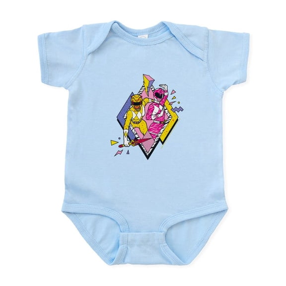 CafePress - Power Rangers Yellow Ranger And Pink - Baby Light Bodysuit, Size Newborn - 24 Months