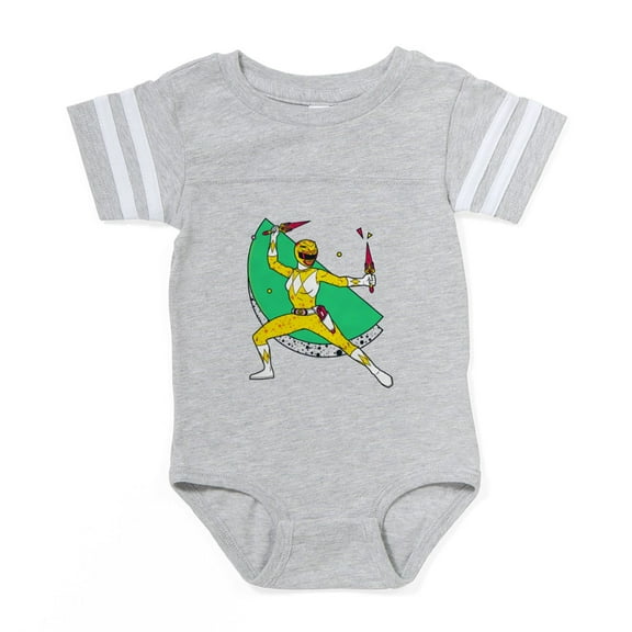 CafePress - Power Rangers Yellow Ranger - Cute Infant Baby Football Bodysuit