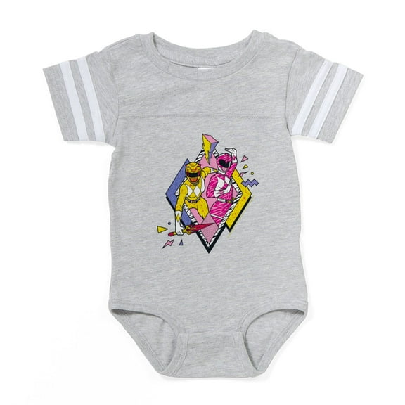 CafePress - Power Rangers Yellow Ranger - Cute Infant Baby Football Bodysuit