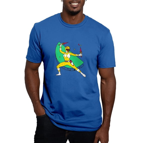 CafePress - Power Rangers Yellow Ranger Men's Classic T Shirt - Men's Fitted T-Shirt