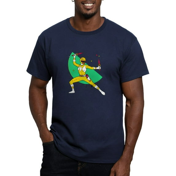 CafePress - Power Rangers Yellow Ranger Men's Classic T Shirt - Men's Fitted T-Shirt
