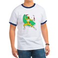 thumbnail image 1 of CafePress - Power Rangers Yellow Ranger W Men's Ringer T Shirt - 100% Cotton Ringed T-Shirt, 1 of 4