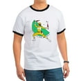 thumbnail image 1 of CafePress - Power Rangers Yellow Ranger W Men's Ringer T Shirt - 100% Cotton Ringed T-Shirt, 1 of 4