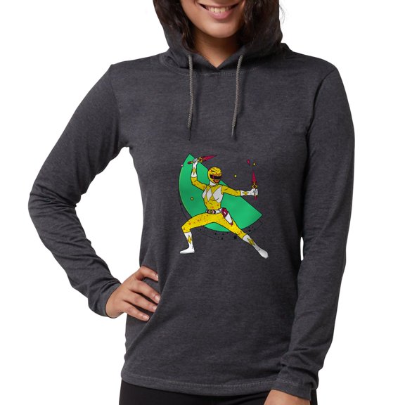 CafePress - Power Rangers Yellow Ranger W - Womens Hooded Shirt