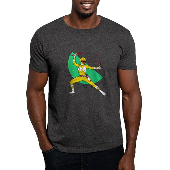 CafePress - Power Rangers Yellow Ranger Wi Men's Value T Shirt - Men's Classic Graphic Cotton T-Shirt