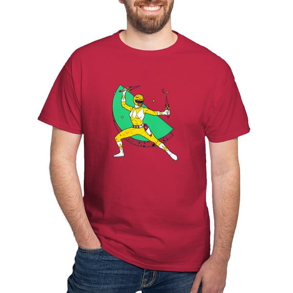 CafePress - Power Rangers Yellow Ranger Wi Men's Value T Shirt - Men's Classic Graphic Cotton T-Shirt
