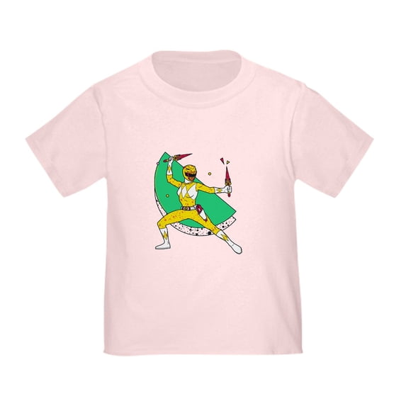 CafePress - Power Rangers Yellow Ranger With D Toddler T Shirt - Cute Toddler T-Shirt, 100% Cotton
