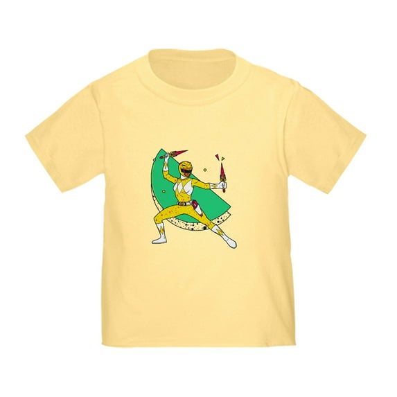 CafePress - Power Rangers Yellow Ranger With D Toddler T Shirt - Cute Toddler T-Shirt, 100% Cotton