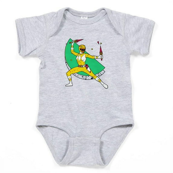 CafePress - Power Rangers Yellow Ranger With Dag - Cute Infant Bodysuit Baby Romper - Size Newborn - 24 Months