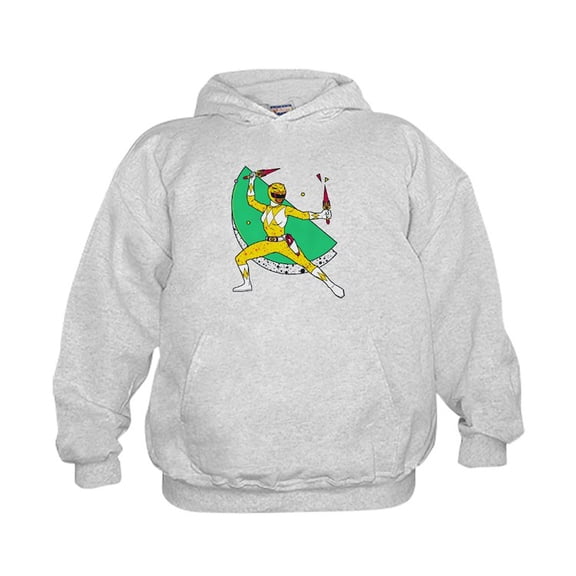 CafePress - Power Rangers Yellow Ranger With Dagge - Kids Hooded Sweatshirt, Classic Hoodie