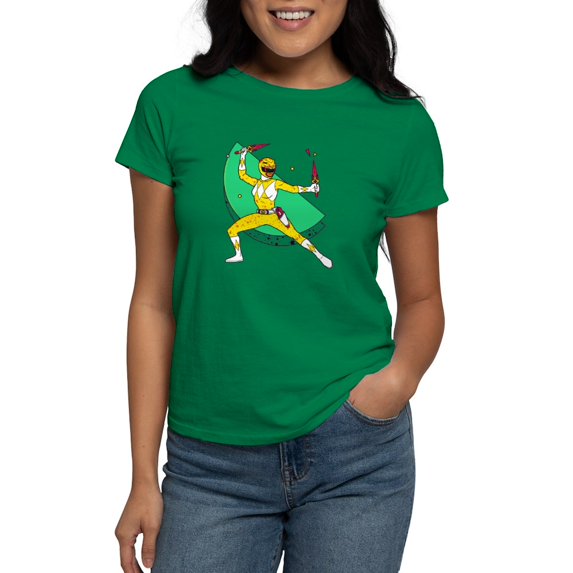 CafePress - Power Rangers Yellow Ranger Women's Value T Shirt - Women's Traditional Fit Dark T-Shirt