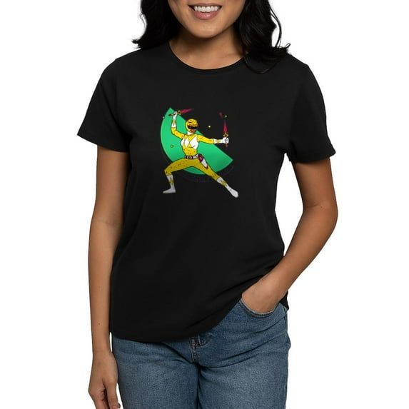 CafePress - Power Rangers Yellow Ranger Women's Value T Shirt - Women's Traditional Fit Dark T-Shirt