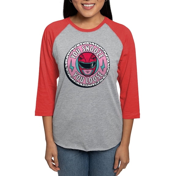 CafePress - Power Rangers You Snooze Women's Baseball T Shirt - Womens Baseball Tee