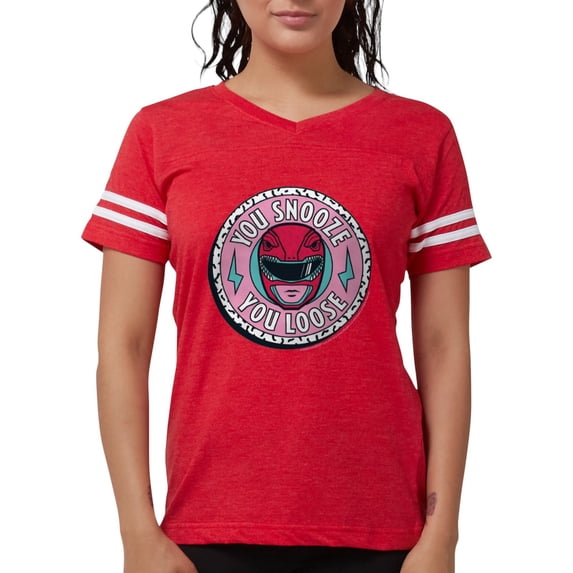 CafePress - Power Rangers You Snooze Women's Football T Shirt - Womens Football Shirt