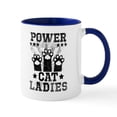 thumbnail image 1 of CafePress - Power To The Cat Ladies - 11 oz Ceramic Mug - Novelty Coffee Tea Cup, 1 of 6