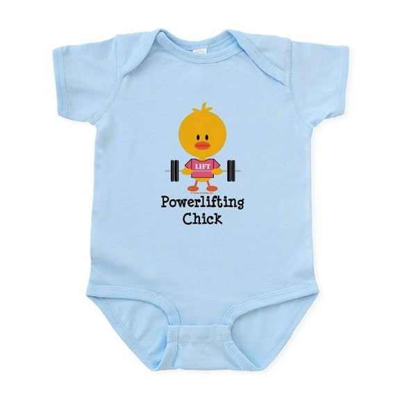 CafePress - Powerlifting Chick Infant Bodysuit - Baby Light Bodysuit, Size Newborn - 24 Months