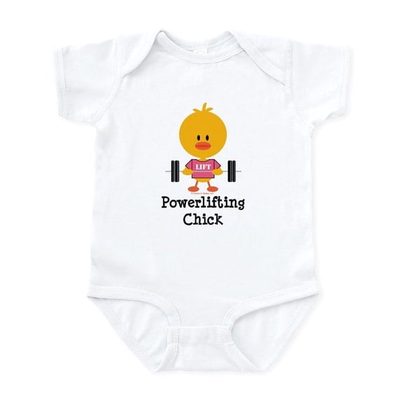 CafePress - Powerlifting Chick Infant Bodysuit - Baby Light Bodysuit, Size Newborn - 24 Months