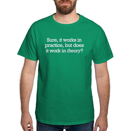 CafePress - Practice & Theory Dark T Shirt - Men's Classic Cotton T-Shirts