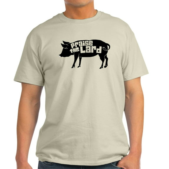 CafePress - Praise The Lard,Pig Humorous T Shirt - Men's Classic Graphic T-Shirt