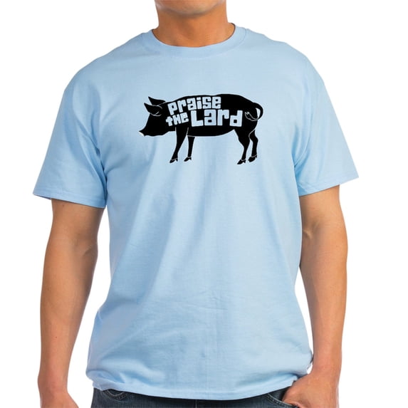 CafePress - Praise The Lard,Pig Humorous T Shirt - Men's Classic Graphic T-Shirt