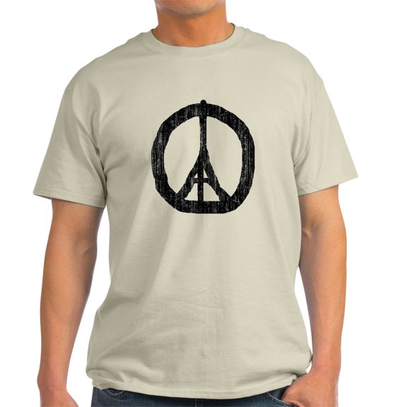 CafePress - Pray For Paris Light T Shirt - Men's Classic Graphic T-Shirt