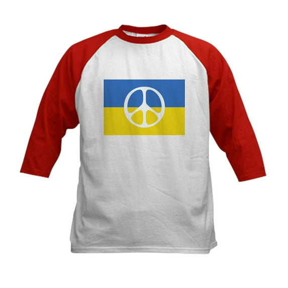 CafePress - Pray For Peace In Ukraine Baseball Jersey - Kids Cotton Baseball Jersey, 3/4 Sleeve Shirt