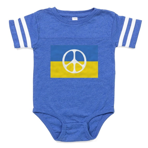 CafePress - Pray For Peace In Ukraine - Cute Infant Baby Football Bodysuit