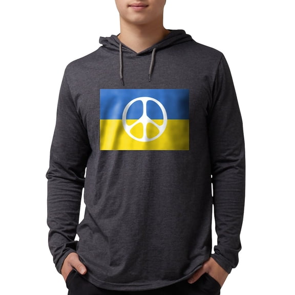 CafePress - Pray For Peace In Ukraine Long Sleeve T Shirt - Mens Hooded Shirt
