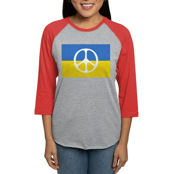 CafePress - Pray For Peace In Ukraine Long Sleeve T Shirt - Womens Baseball Tee