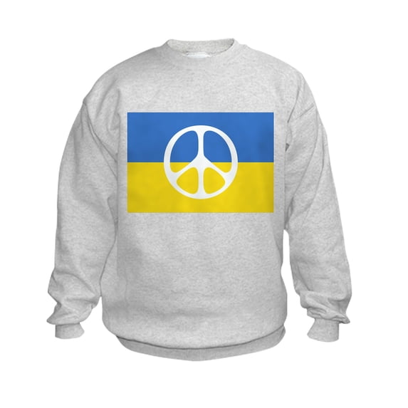CafePress - Pray For Peace In Ukraine Sweatshirt - Kids Sweatshirt, Youth Crew Neck Sweatshirt