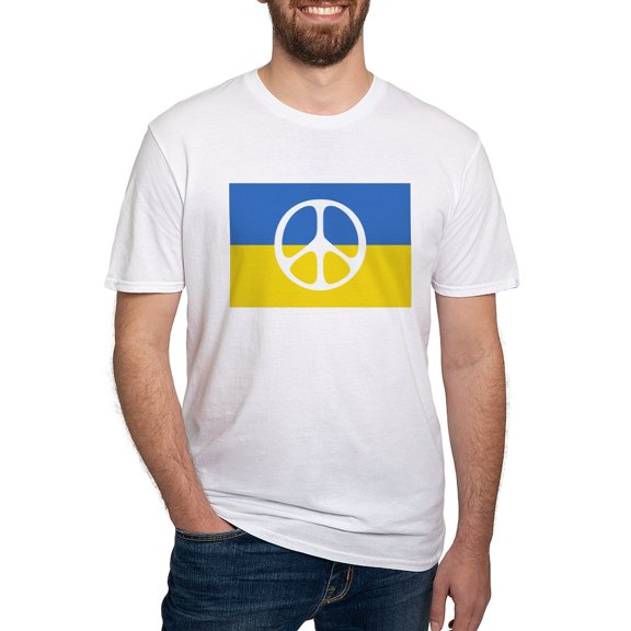 CafePress - Pray For Peace In Ukraine T Shirt - Fitted T-Shirt, Vintage Fit Soft Cotton Tee