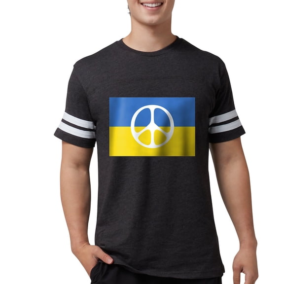 CafePress - Pray For Peace In Ukraine T Shirt - Mens Football Shirt